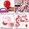 Balloon Arch Kit Decorations, Pink/White/Red Balloons Garland Decor with LOVE Heart Balloon Rose Petals